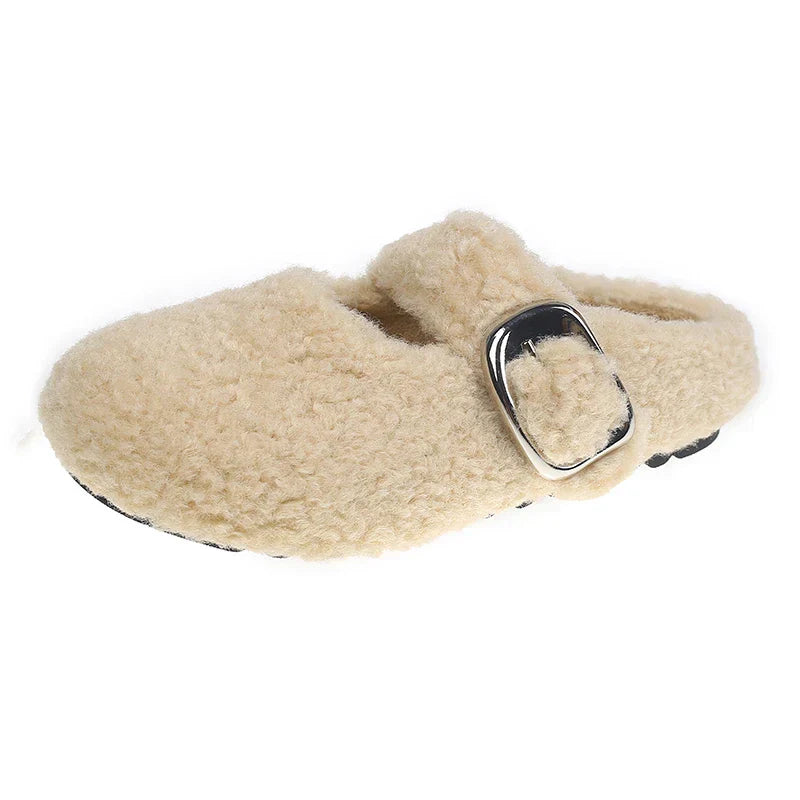 Varma Mary Jane ballerinor med lammull