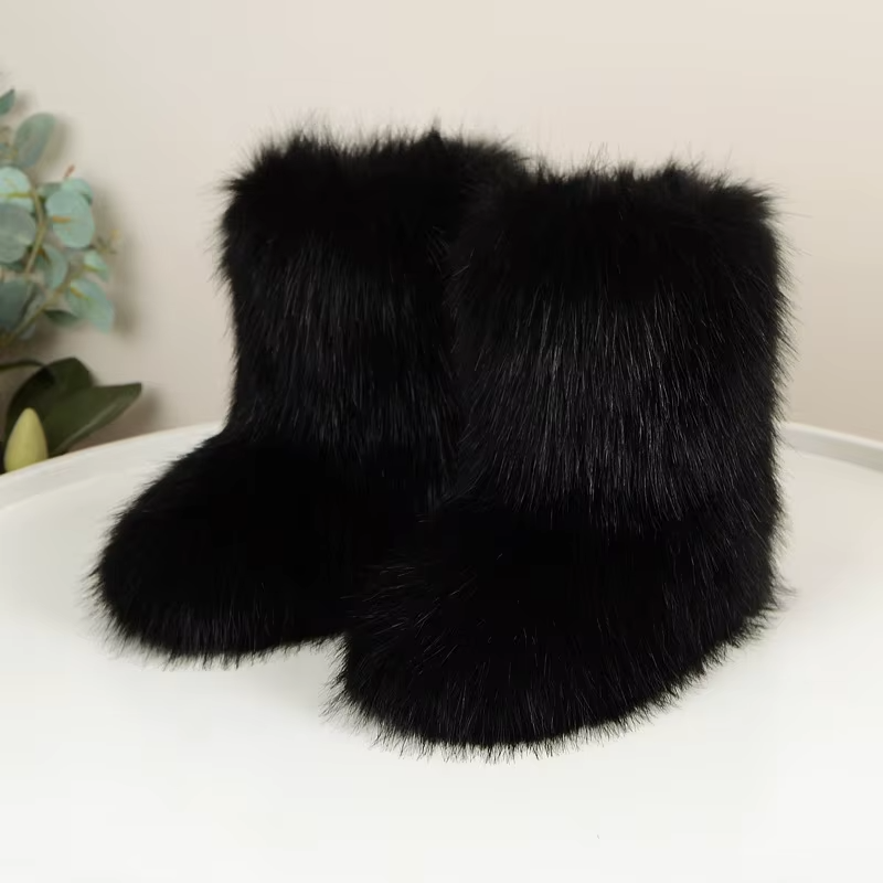 Luna - Faux Fur Stövlar