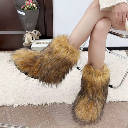 Luna - Faux Fur Stövlar