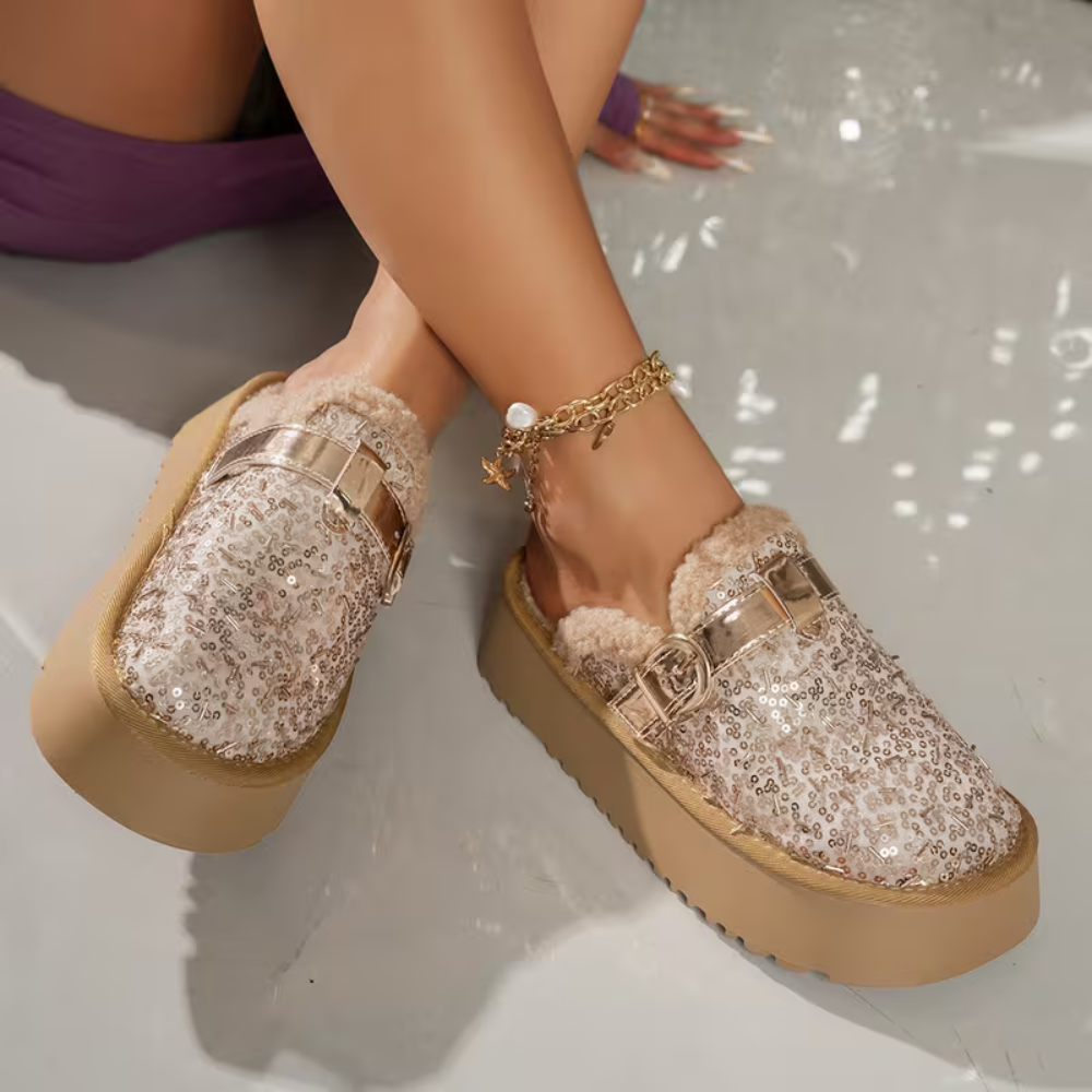 LyxShear Sequin Mockasiner - Varma Comfort