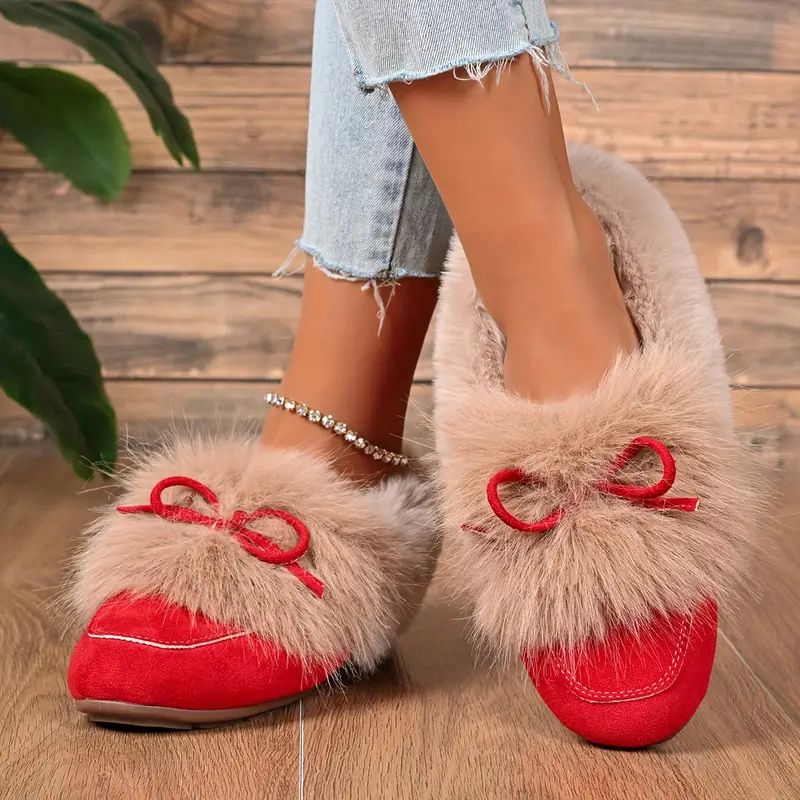 Mysiga rosett-loafers – Plyschig komfort och vardagselegans
