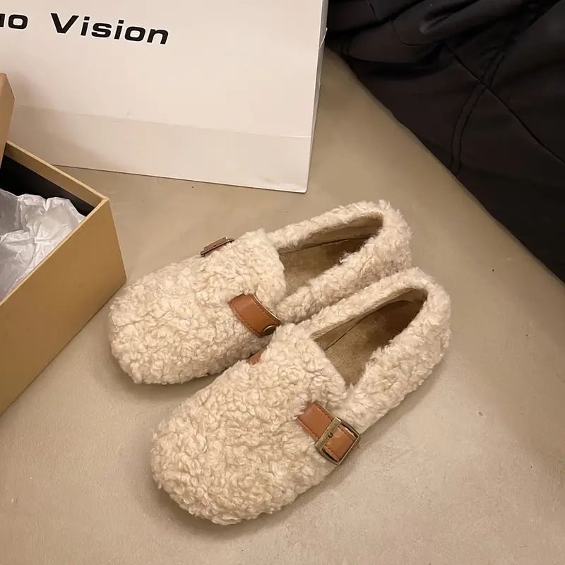 Shearling Buckle Loafers – Cloud-Mjuka Varmath with Everyday Support