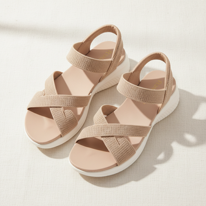 Ultra Flex Knit Sandals - Beige
